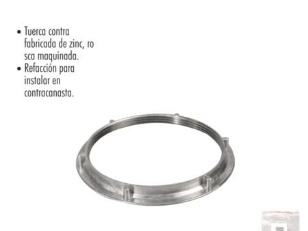 Tuerca contra de zinc para contracanasta