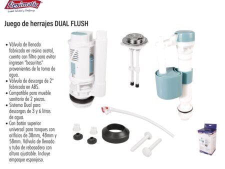 Juego de herrajes dual flush