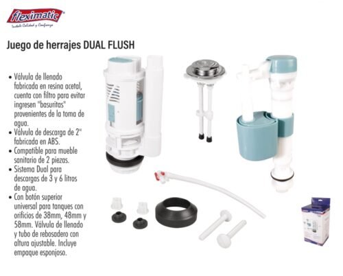 Juego de herrajes dual flush