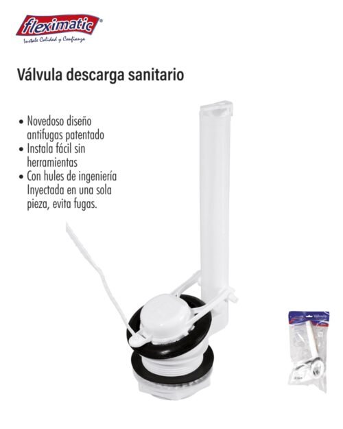 Válvula descarga sanitario
