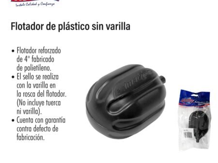 Flotador de plástico sin varilla