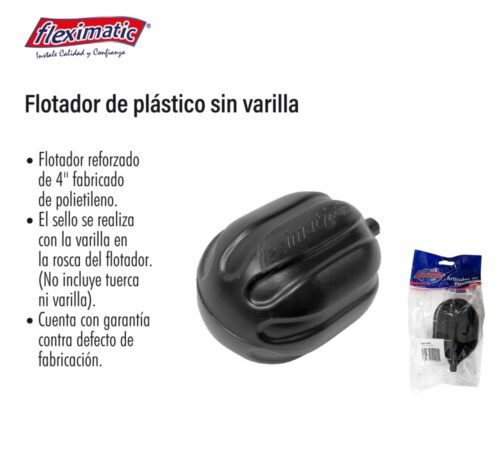 Flotador de plástico sin varilla