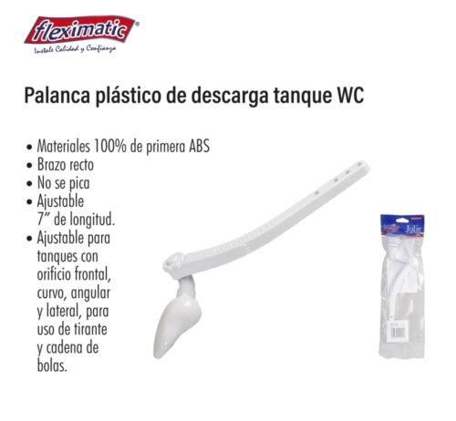 Palanca plástico de descarga tanque wc