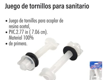 Juego de tornillos para acoplar sanitario