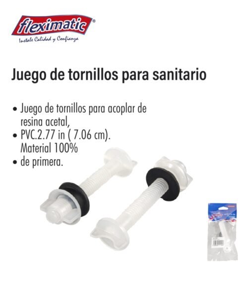 Juego de tornillos para acoplar sanitario