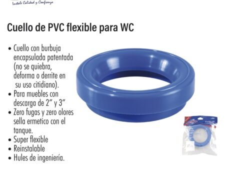 Cuello de pvc flexible para wc