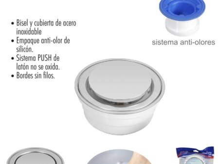 Coladera push redonda universal