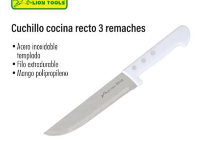 Cuchillo cocina recto 3 remaches