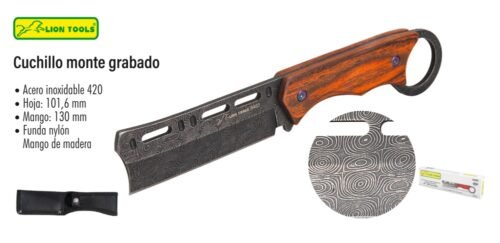 Cuchillo monte grabado
