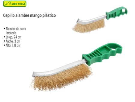 Cepillo alambre mango plástico 10"