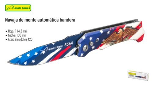 Navaja de monte automatica bandera