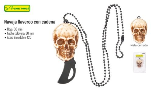 Navaja llavero con cadena