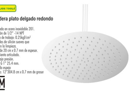 Regadera plato delgado redondo