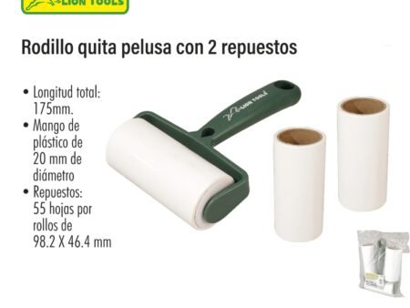 Rodillo quita pelusa con 2 repuestos