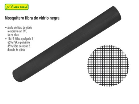 Mosquitero fibra vidrio negra