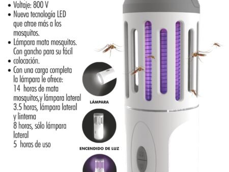 Lámpara mata mosquitos recargable