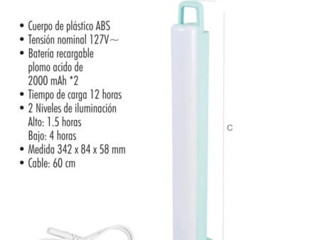 Lampara recargable portátil de emergencia