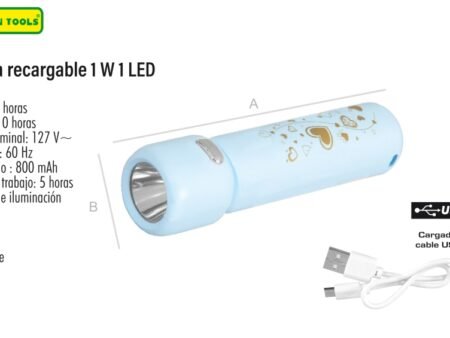 Linterna recargable 1 w 1 led