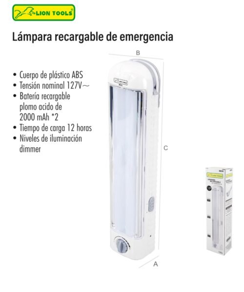 Lámpara recargable de emergencia