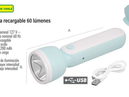 Linterna recargable 60 lúmenes