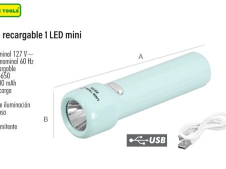 Linterna recargable 1 led mini