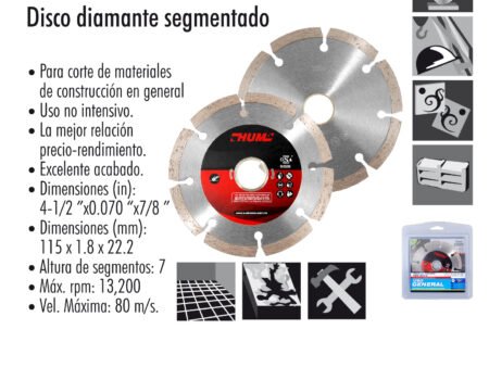 Disco diamante segmentado