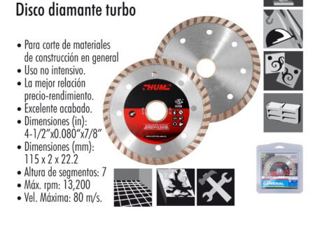 Disco diamante turbo