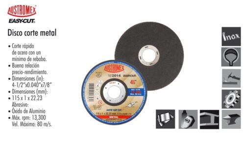 Disco corte metal