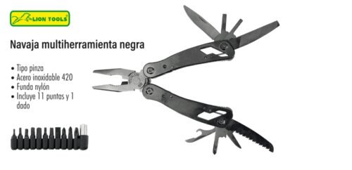 Navaja multiherramienta negra
