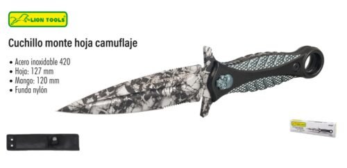 Cuchillo monte hoja camuflaje