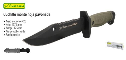 Cuchillo monte hoja pavonada