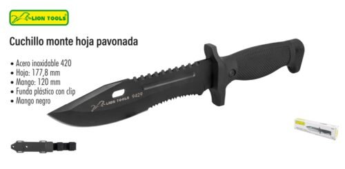Cuchillo monte hoja pavonada