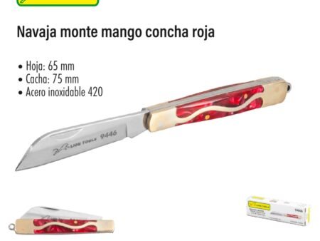 Navaja monte mango concha roja