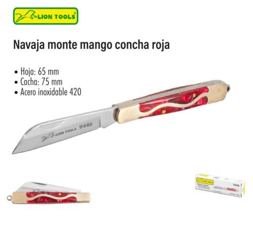 Navaja monte mango concha roja