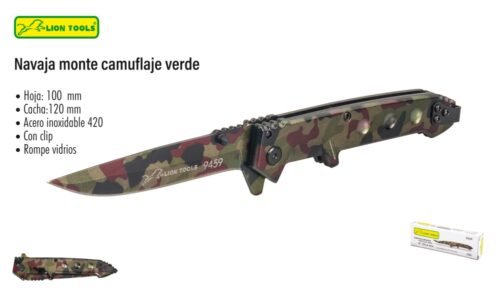 Navaja monte camuflaje verde