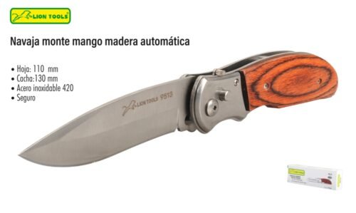 Navaja monte mango madera automática