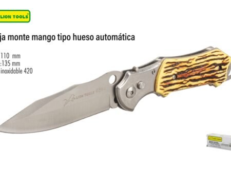 Navaja de monte mango tipo hueso automática