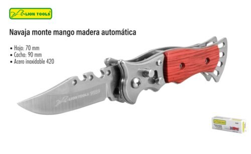 Navaja monte mango madera automática