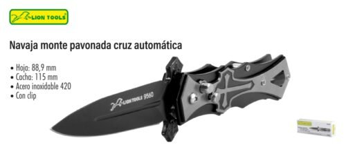 Navaja monte pavonada cruz automática