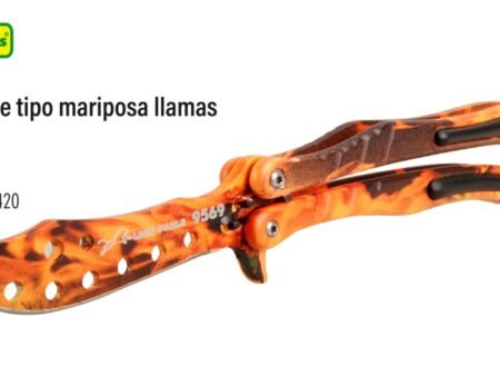 Navaja monte tipo mariposa llamas