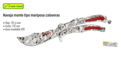 Navaja monte tipo mariposa calaveras