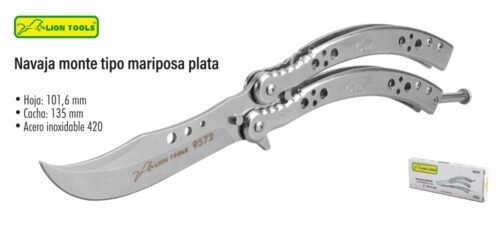 Navaja monte tipo mariposa plata