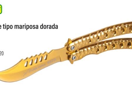 Navaja monte tipo mariposa dorada