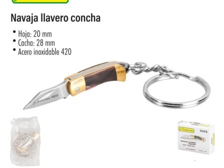 Navaja llavero concha