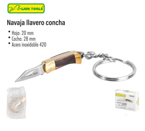 Navaja llavero concha