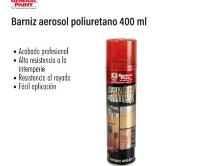 Barniz aerosol poliuretano 400 ml roble oscuro