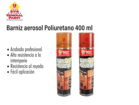 Barniz aerosol poliuretano 400 ml nogal y caoba