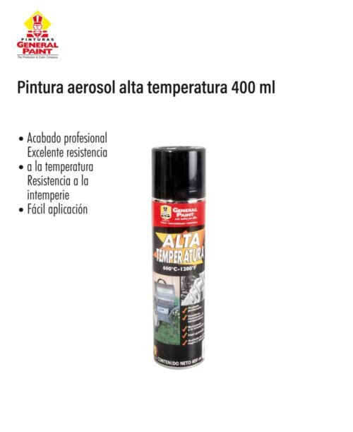 Pintura aerosol alta temperatura 400 ml