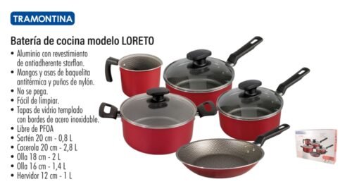 Batería de cocina modelo loreto