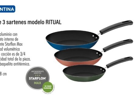 Juego de 3 sartenes modelo ritual